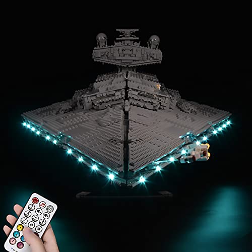 Hosdiy Beleuchtung Set für Imperialer Sternzerstörer, LED Lichtset Kompatibel mit Lego 75252 (Nur Beleuchtung, Ohne…