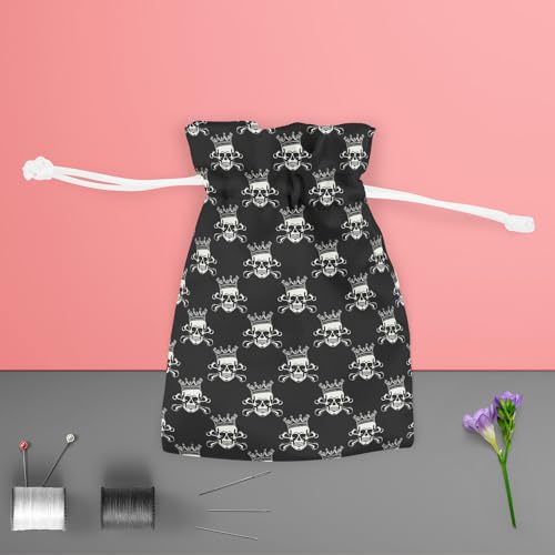 Image of ArtzFolio Crown Skull | Pouch Wrist Potli Bag | Bag for Weddings & Casual Parties