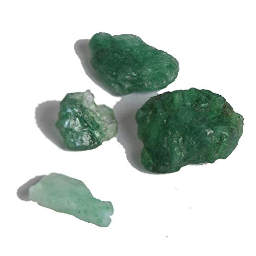 GEMHUB AAA++ Quality Natural Emerald 33 Ct Lot of 5 Pcs Raw Rough Green Gemstones Wire Wrapped Stones High Quality