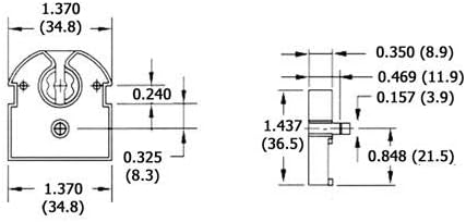 LH0003 1-726W Non-Shunted, G13 Medium Bipin, Untapped Center Hole