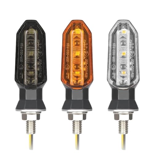 Clignotants moto 8mm 12V avec éclairage ambre haute visibilité pour sécurité nocturne - 7