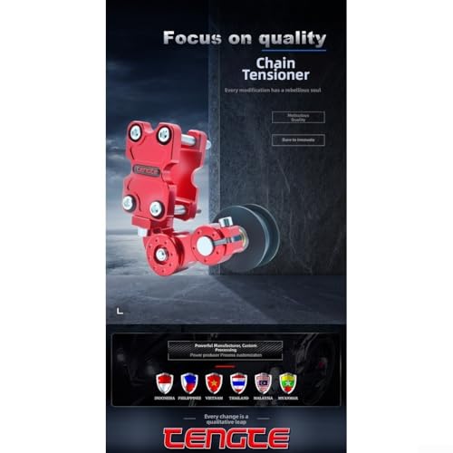 CNC Alloy Motorrad Kettenspanner für effektives Kettenanziehen und Vibrationsreduzierung Kompatibel mit mehreren Motorradtypen (Silber)