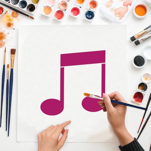 Plantillas de notas musicales para decorar muebles de madera y lienzos artísticos en casa 8