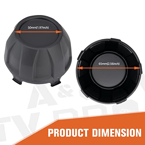 A & Utv Pro Wheel Center Hub Caps For Kawasaki Teryx Krx 1000 2020 2021 2022, Tire Wheel Hub Dust Rim Cap Covers Accessories, Replace Oem # 11065-1341, Black, 2Pcs #TOP3