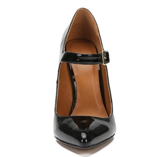 Image of Unisex Men's Women's Pointed Toe Stiletto High Heel Buckle up Pumps