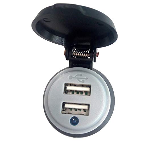 24V Car USB Charger 2.1A for Motorcycle Auto Truck ATV Boat Dual USB Socket Charger Power Adapter Outlet Power