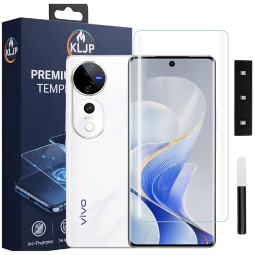 Image of Advanced HD+ UV Tempered Glass Screen Protector For Vivo V40 5G / Vivo V40 Pro (Pack of 1) Full Adhesive UV Curved Screen Protector Case Friendly HD Clarity with installation kit
