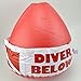 Eioflia Dive Buoy Surface Marker Diving Signals Flag Inflatable Ball PVC Safety Sign Diver Below Red,Boating Accessory