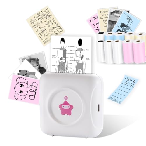 vretti Mini imprimante thermique TP2-Y - Imprimante autocollante compatible avec Android et iOS -...