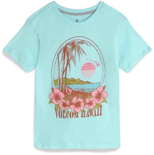 Image of Volcom Girls Shirts - Casual Crewneck Short Sleeve Graphic Tee Trendy Tops - Breathable Girls Summer Clothes