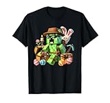 Happy Easter Shirt Bunny Egg Easter Day Video Game Pixel T-Shirt