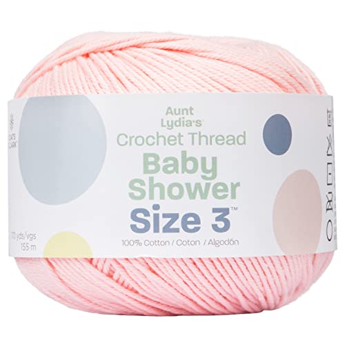 Aunt Lydia's Baby Shower Crochet Thread Size 3-Light Pink Cover