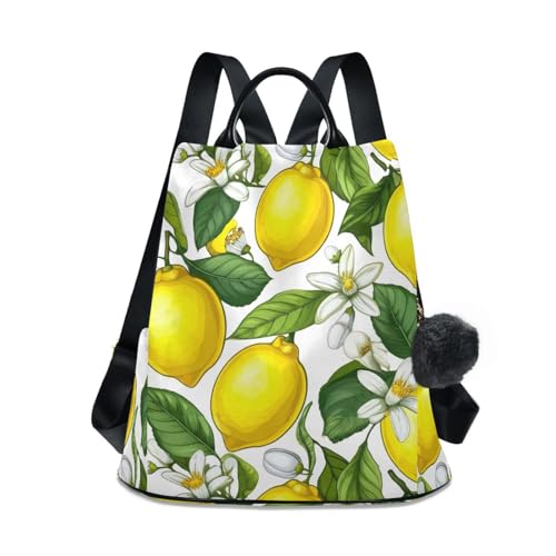 Sac à dos floral jaune pour femme tendance et pratique