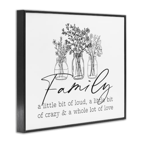 Image of 'Heartwarming Family Phrase Botanical Blossoms'| Framed Giclee Art