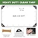 CANVINO Clear Tarp 6x10 ft, Heavy Duty Clear Waterproof Tarp with Grommets, Thickened Tear Resistant PVC Vinyl Tarps for Outdoor Protection Pergola, Greenhouse, Patio and Porch