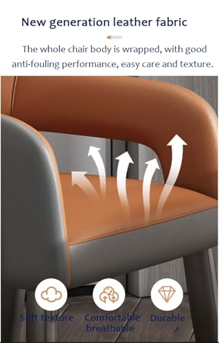 Chaise de réception décontractée en cuir avec dossier piétement métal noir - 5