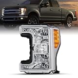 JSBOYAT Halogen Headlight Assembly Replacement Fit for 2017 2018 2019 Ford F-250 F-350 F-450 F-550 Super Duty Headlamp (Left Driver Side)