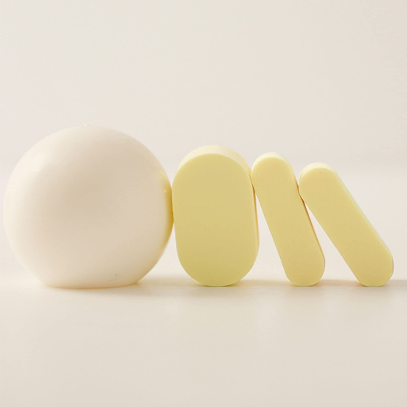 THE TOOL LAB Happyrim Makeup Sponge Case (4pcs) - Beauty Cosmetics Puff and Cosmetics Foundation Blending Sponges, Flawless for Liquid, Cream or Liquid Application Can Use Damp or Dry - Latex Free