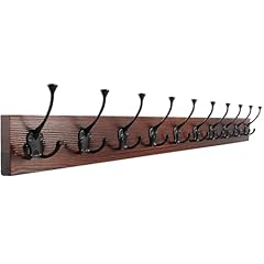 Brown Wood Plate & Black Tri-Hook