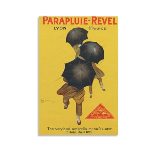 XuXueCC Leonetto Cappiello - Póster de pared con diseño de Parapluie Revel Room. Lienzo moderno para decoración de dormitorio, sin marco, 40 x 60 cm