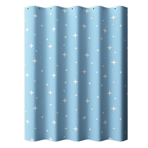 Rideau de douche bleu pour baignoire familiale et espace douche moderne