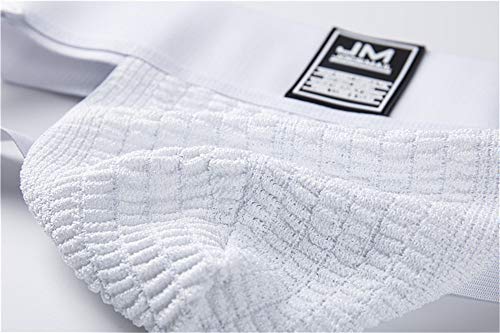 Jockmail Athletic Supporter Underwear With 3" Waistband Gym Workout Strap Brief Men Thong (Xl, White) #TOP5