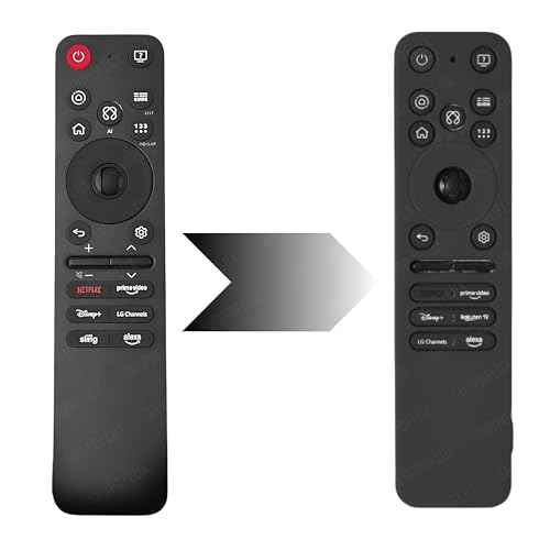 Image of Silicone Tv Remote Cover Compatible with LG Smart TV Remote LG MR25GA Full Wrap Protective Case with Lanyard [Remote NOT Included] (Black)