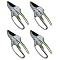 Garden Guru Ratchet Hand Pruning Shears - 2 in 1 Professional Garden Clippers with Ergonomic Grip - Makes Tough Cuts Easy (4 Pack)