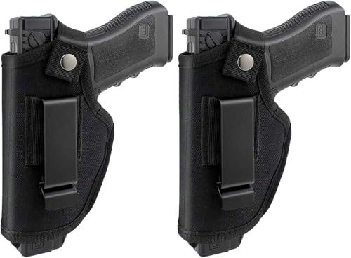 Holster,Bein Holster Pistole,Taktisches Pistolenholster 2er Pack Gürtelholster Waffenholster Taktisches Pistolenholster für Rechts und Linkshänder Concealed Carry mit Metallclip