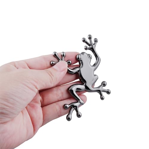 Image of 3D Metal Chrome Frog Car Emblem, Highly Distinctive car Decals, Car Decal Sticker Side Rear Trunk Decoration Accessories, Unisex Frog Auto Parts