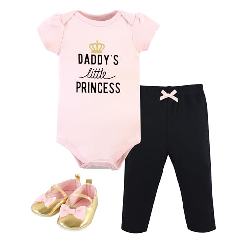 Image of Hudson Baby Unisex Baby Cotton Bodysuit, Pant and Shoe Set