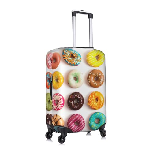 Different Flavors Of Doughnuts Print Travel Elastic Suitcase Luggage Baggage Cover Protector, Washable And Anti-Scratch3
