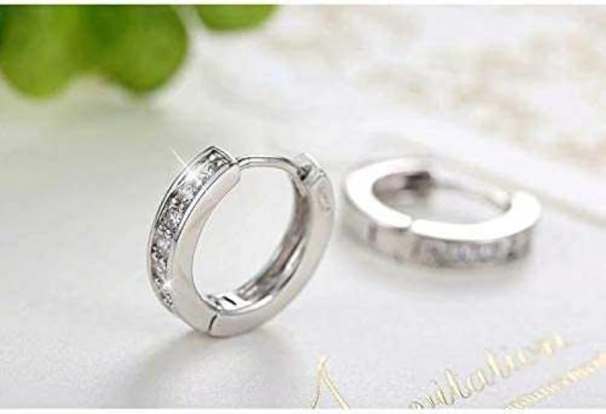Zircon Studded Hoop Earrings, Ladies Earring, For Her