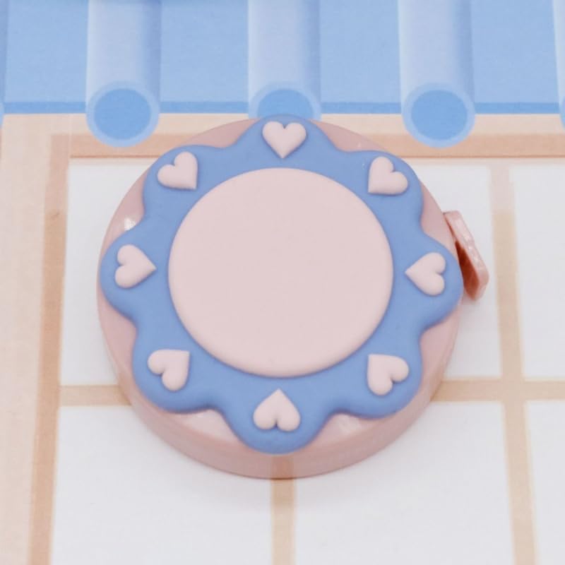 1PC Mini Retractable Tape Measure Cute Compact Dual Scale Design for Sewing Tailoring, Body Waist Arm Measurement, Portable Travel Use, Purple
