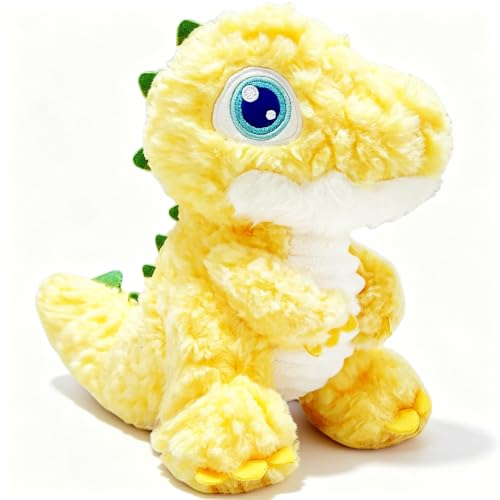 LoYuSenn 10" Dinosaur Stuffed Animal Plush Toys for Kids and Adults, Cute Alligator Stuffed Animal, Kawaii Dinosaur Plushies for Dino Themed Party Favors, Home Decor, Soft Yellow Crocodile Plush Toys