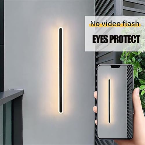 Applique murale RGB dimmable noire de 30cm avec télécommande