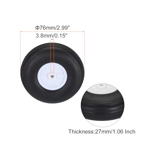Roues d'avion RC absorbantes en mousse PU Quarkzman 2,99 pouces - 2