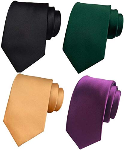 WeiShang Classic Men's Silk Woven Jacquard Neck Ties, 24, M