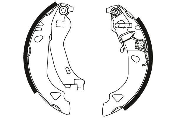 Kit machoires de freins prémontés pour FIAT PUNTO 176 60 1.2 60cv