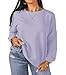 ForHailey Plus Size Sweatshirt for Women Long Sleeve Tops Pullover Crew Neck Shirts Fall Winter Light Purple 3X-Large