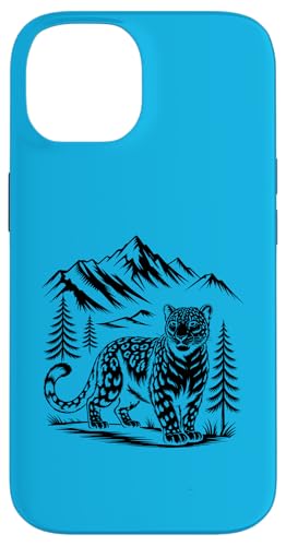 Installazione facile Snow Leopard Montagna Fauna selvatica Custodia per iPhone 14
