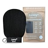 Luxcy Premium Korean Exfoliating Mitt & Body Scrubber Glove, Viscose Fiber Dead Skin Remover for Smooth, Radiant Skin, Shower Skincare, Keratosis Pilaris Treatment & Self-Tan Prep (1 Pack)
