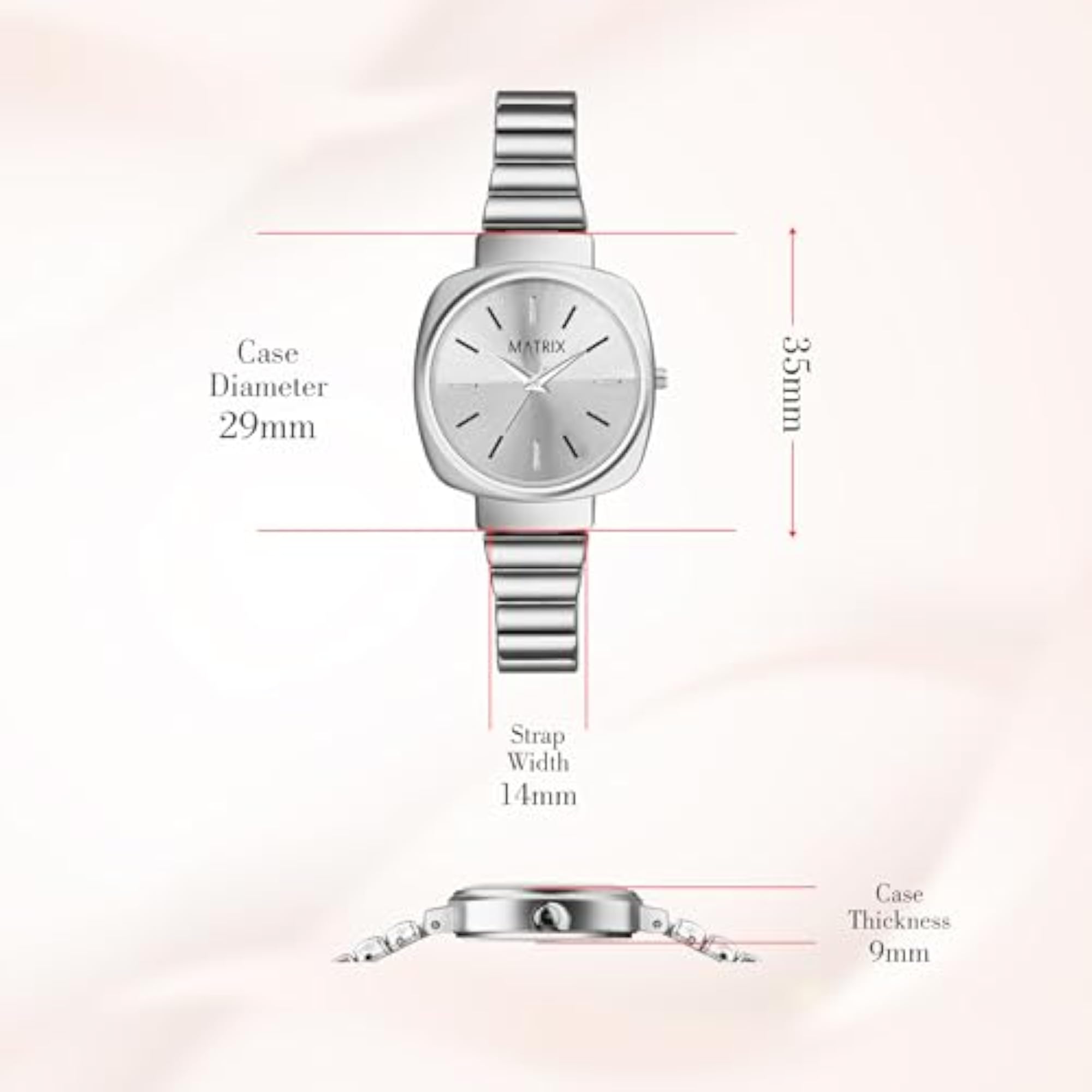 Women's Daisy Collection Rounded Square Dial Analog Watch