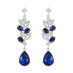 Blue White Silver-Tone