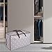 DOKEHOM 100L Large Underbed Clothes Storage Bag with Zip, Moisture proof (Grey)