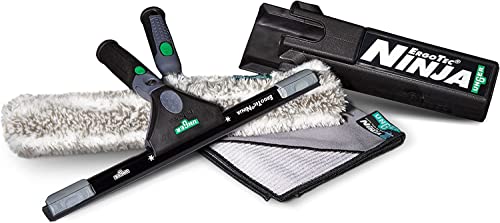 UNGER Ninja Premium Glasreiniger-Set (Top Performance Produkte für die professionelle Fensterreinigung, 4-Teilig) AKN12