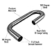 Combo Exhaust Pipe Mandrel Bend/Header Tubing, 1-3/4 Inch, Pair