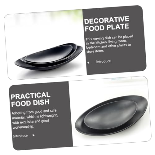 Set de 2 platos pequeños de melamina negros para sushi miniatura 4