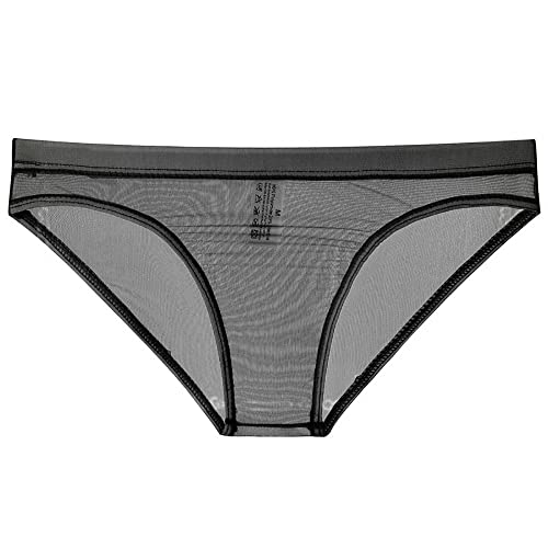 Men's Mesh No Pouch Slim Fit Bikini Briefs Underwear Breathable Triangle Briefs Underwear3
