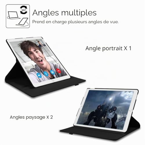 Coque iPad Pro 12.9 antichoc pivotante avec rabat intelligent - 3